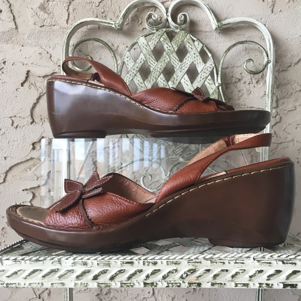 Sofft Brown Leather Slingback Sandal